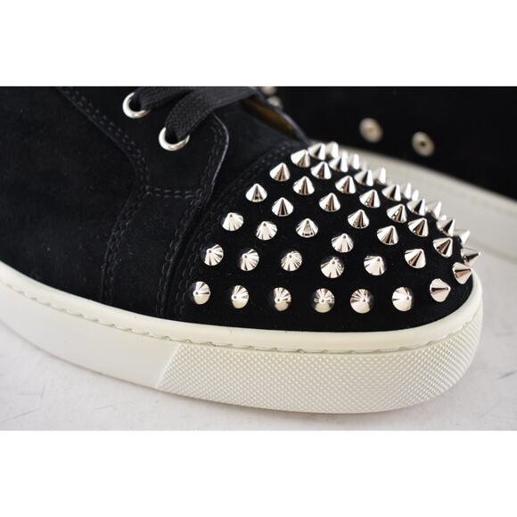 Christian Louboutin Men Seavaste 2 Flat Black Silver Spike Low Top Sneaker 44 11 - Picture 5 of 12